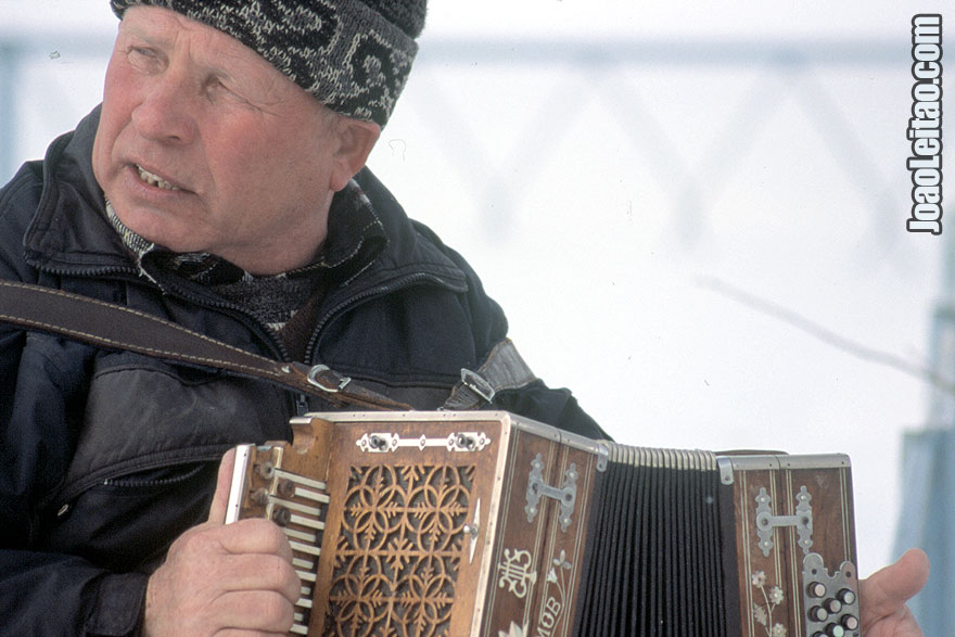 Musician playing Harmonica near Suzdal, Russian Federation - Eastern Europe
