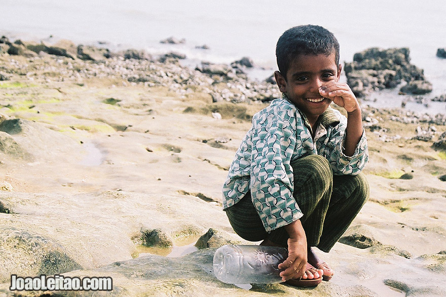 Photo of Boy on the beach in Qeshm Island, Persian Gulf, Iran - Middle East