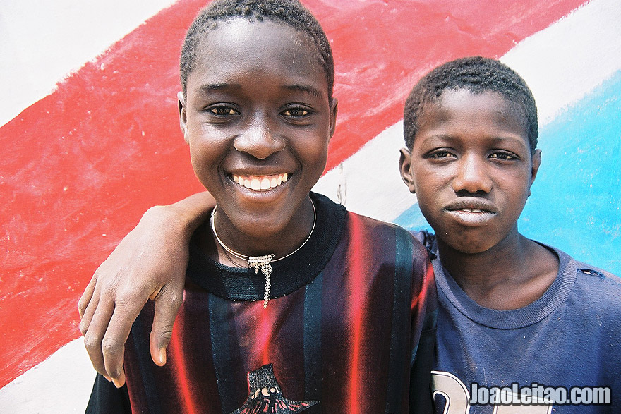 Photo of Boys smiling in Janjanbureh Island, The Gambia - West Africa