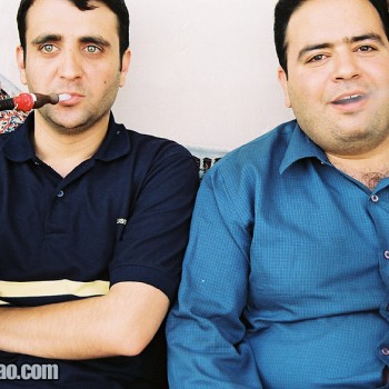 Men Smoking Hookah in Esfahan, Iran - Middle East