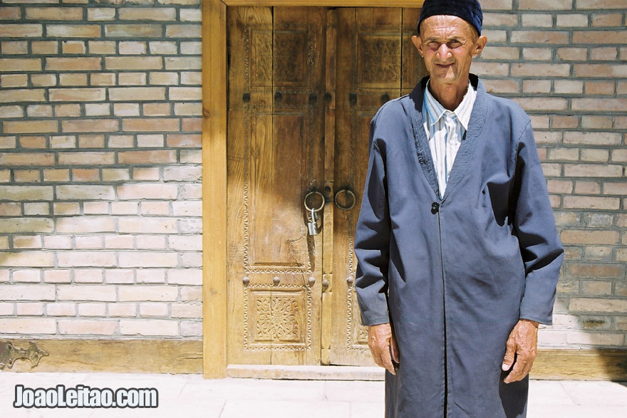 Old Man in Naqshband Mausoleum, Uzbekistan - Central Asia