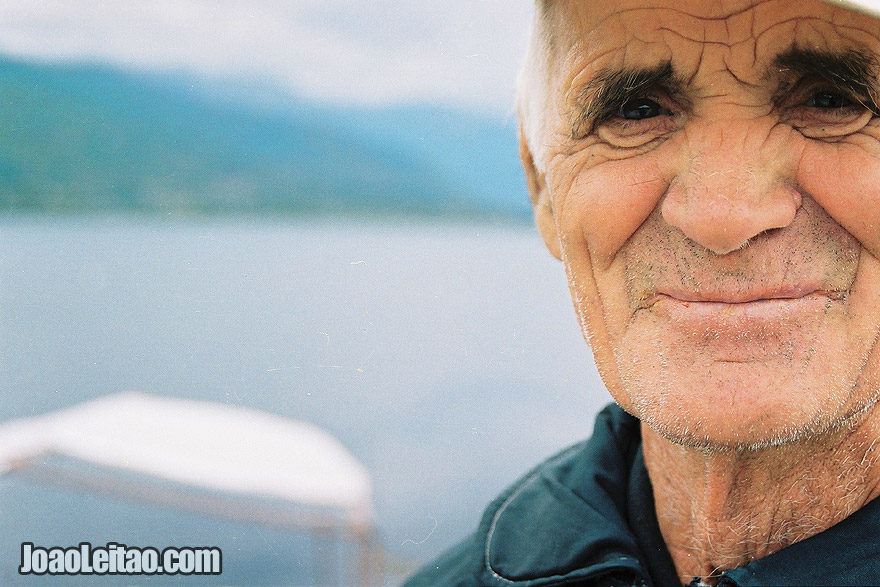 Photo of old sailor man in Ohrid Lake, Macedonia - Eastern Europe