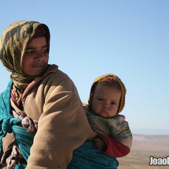 Woman and baby in the Atlas Mountains, Morocco