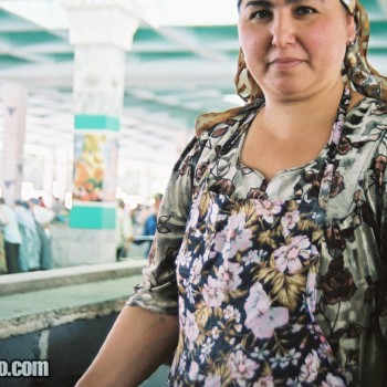 Uzbek woman in Bukhara, Uzbekistan - Central Asia